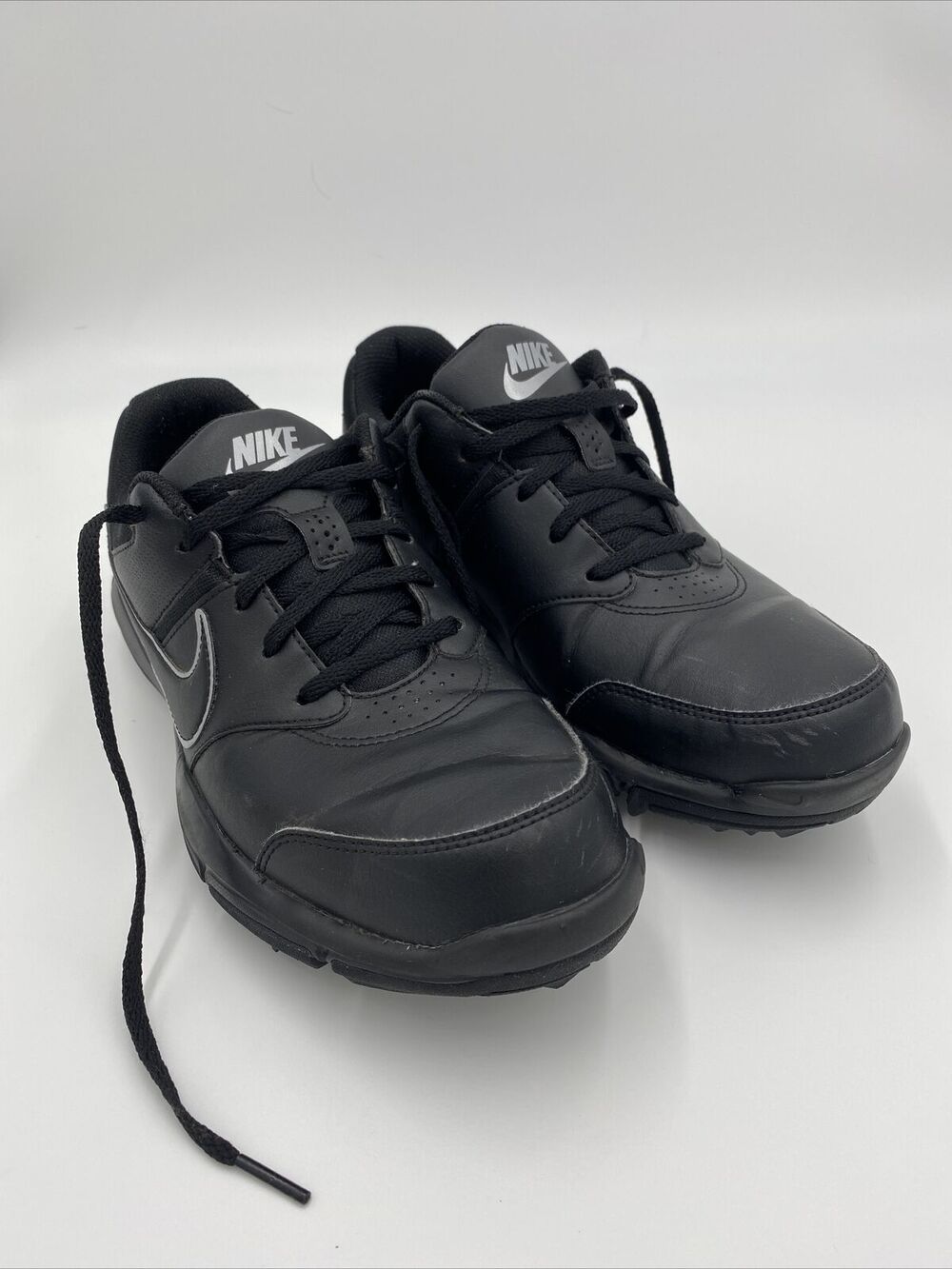 Nike Durasport 4 Golf Shoes Mens Sz 8.5 844550-001 Black/metallic Silver Black